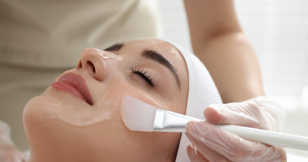Woman getting a professional chemical peel in Bend, OR
